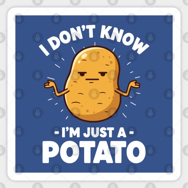 'I Don't Know I'm Just a Potato' Shrug Sticker by enrynz